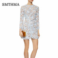 SMTHMA-HIGH-QUALITY-Newest-2018-Summer-Self-Portrait-Dress-Women39s-Long-Sleeve-Hollow-Out-Cascading-32797337593