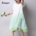 Saiqigui-Summer-dress-New-Fashion-short-sleeve-gradation-women-dress-casual-cotton-Linen-dress-Print-32668105963