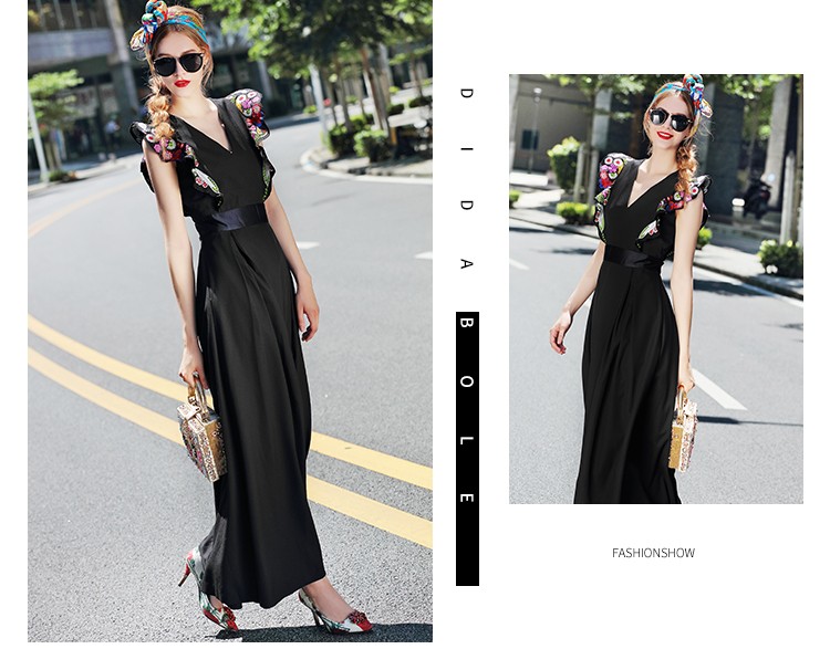 Sexy-V-Neck-Long-Black-Dress-New-Fashion-Women-High-Quality-Butterfly-Sleeve-flower-Embroidered-Part-32714887668