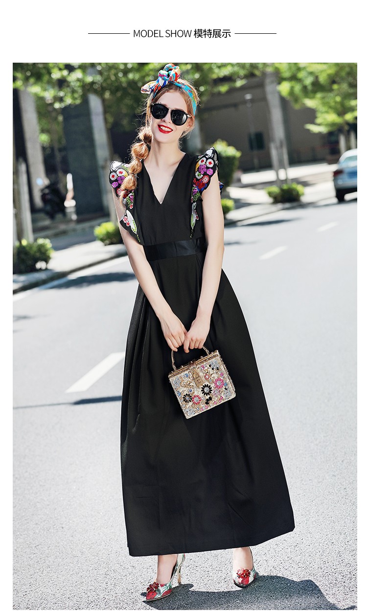 Sexy-V-Neck-Long-Black-Dress-New-Fashion-Women-High-Quality-Butterfly-Sleeve-flower-Embroidered-Part-32714887668