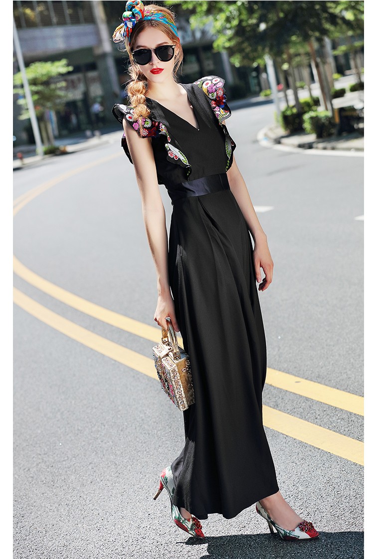 Sexy-V-Neck-Long-Black-Dress-New-Fashion-Women-High-Quality-Butterfly-Sleeve-flower-Embroidered-Part-32714887668