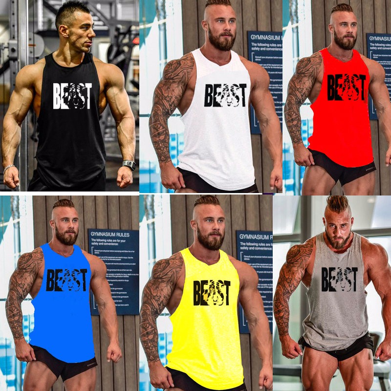 Sexy-gymtank-top-New-Bodybuilding-Golds--Singlet--Skull-NO-PAIN-NO-GAIN-Fitness-Muscle-Men-Tight-Wor-1884347595