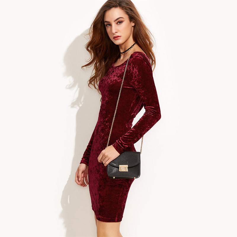 SheIn-Autumn-Burgundy-Bodycon-Dress-Draped-Back-Velvet-Womens-Sexy-Dresses-Party-Night-Club-Dress-Lo-32748177870