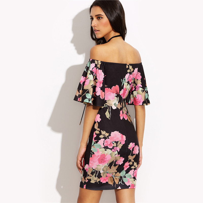 SheIn-Elegant-Dresses-For-Women-Summer-Ladies-Multicolor-Floral-Print-Short-Sleeve-Off-The-Shoulder--32711037984