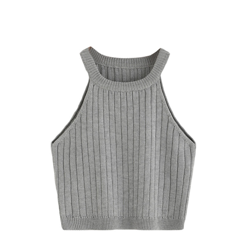 SheIn-Ladies-Summer-Style-Vest-Top-Ladies-Casual-Tops-Plain-Round-Neck-Sleeveless-Knitted-Fitness-Cr-32719918183