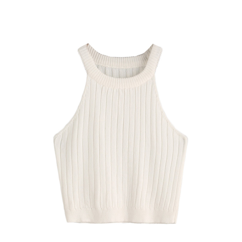 SheIn-Ladies-Summer-Style-Vest-Top-Ladies-Casual-Tops-Plain-Round-Neck-Sleeveless-Knitted-Fitness-Cr-32719918183