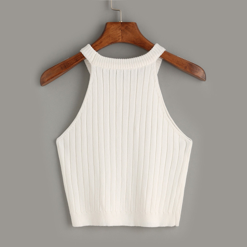 SheIn-Ladies-Summer-Style-Vest-Top-Ladies-Casual-Tops-Plain-Round-Neck-Sleeveless-Knitted-Fitness-Cr-32719918183