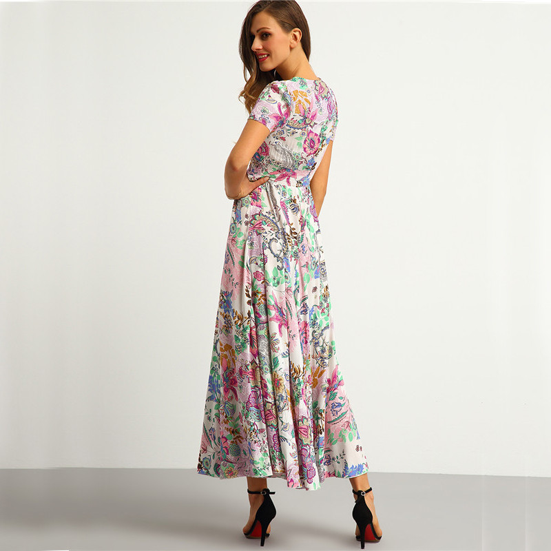 SheIn-Multicolor-Floral-Print-Button-Split-Front-Flare-Beach-Wear-Boho-Maxi-Dress-Women-Short-Sleeve-32638707178