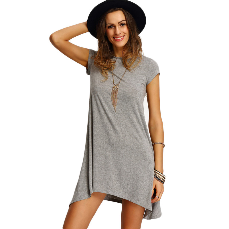 SheIn-New-Arrival-Womens-Summer-Dresses-2016-Ladies-Grey-Asymmetric-Hem-Casual-Round-Neck-Short-Slee-32658799935