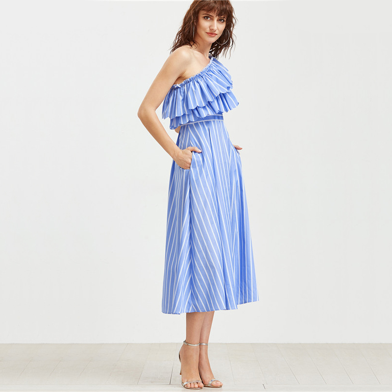 SheIn-Summer-Dress-2017-Women-Blue-Striped-One-Shoulder-Layered-Ruffle-Dress-Sleeveless-A-Line-Midi--32799257856