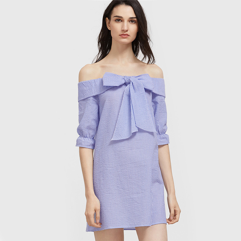 SheIn-Summer-Dress-Blue-And-White-Striped-Bow-Tie-Fold-Off-The-Shoulder-Dress-Womens-Half-Sleeve-Cut-32797291288