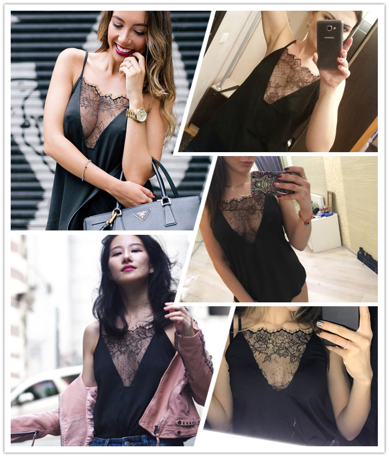 SheIn-Summer-Style-Women-Tops-Sexy-Camisoles-For-Ladies-Black-Spaghetti-Strap-Lace-Patchwork-Hollow--32715433654