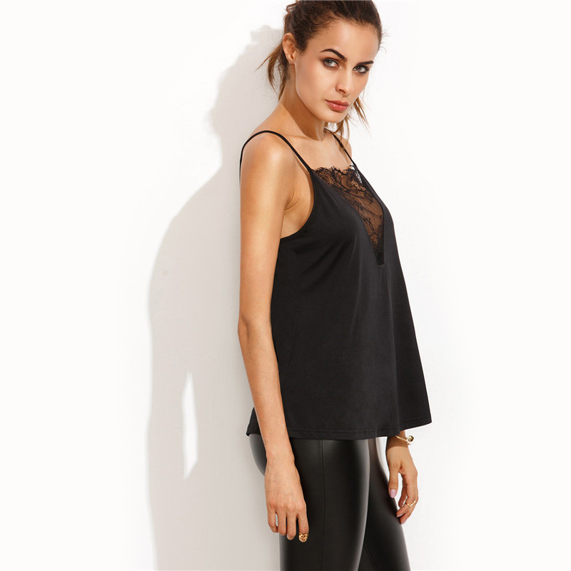 SheIn-Summer-Style-Women-Tops-Sexy-Camisoles-For-Ladies-Black-Spaghetti-Strap-Lace-Patchwork-Hollow--32715433654