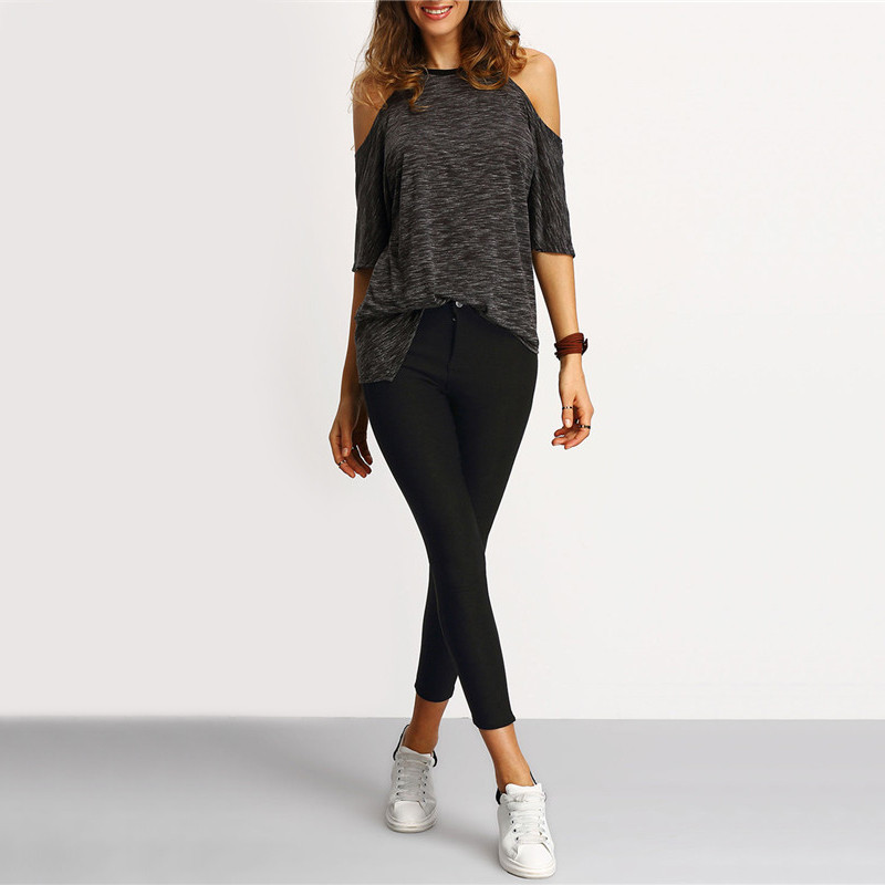 SheIn-Summer-Woman-Fashion-Tops-Ladies-Tee-Shirts-Casual-Half-Sleeve-Cold-Shoulder-Black-Crew-Neck-A-32666445509