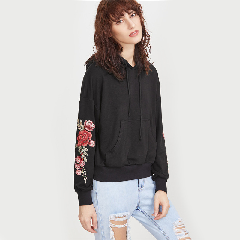 SheIn-Women-Hoodies-Sweatshirts-Streetwear-Women-Black-Drop-Shoulder-Embroidered-Flower-Applique-Pul-32792926896