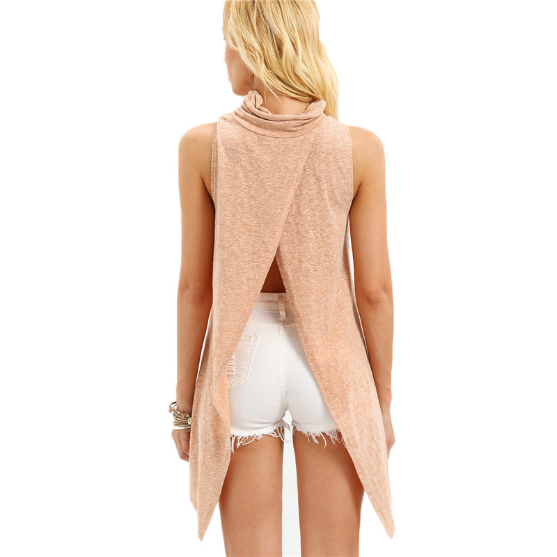 Sheinside-Apricot-Sleeveless-High-Neck-Split-Back-Tops-Women-New-Fashion-Clothing-Summer-Vogue-Plain-32703928660