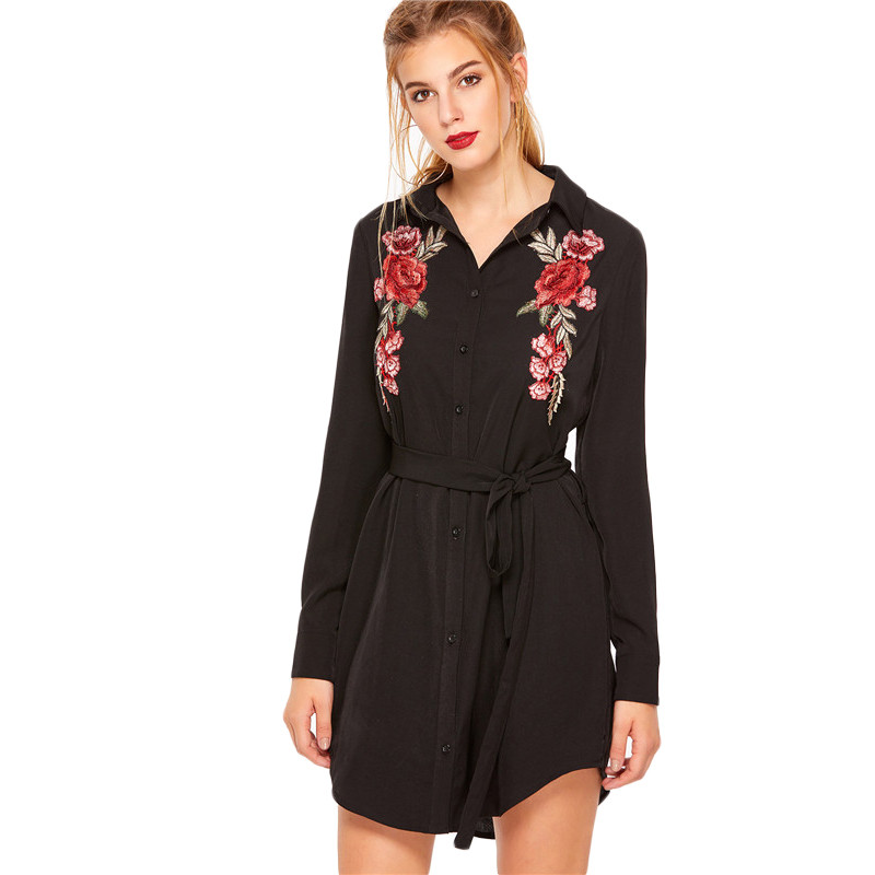 Sheinside-Designer-Dress-Women-Office-Dresses-Midi-Dresses-Black-Floral-Embroidered-Curved-Hem-Belte-32781982448