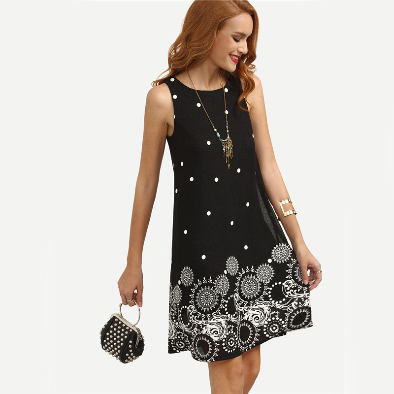 Sheinside-Ladies-Vintage-Boho-Summer-Dress-Black-Polka-Dot-Print-Straight-Dresses-Cute-Women-Crew-Ne-32680853948