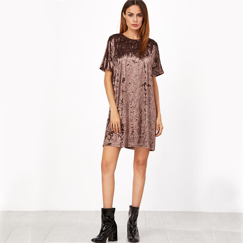 Sheinside-Loose-Fashions-Short-Dress-Womens-Dresses-New-Arrival-Brown-Short-Sleeve-Velvet-Shift-Dres-32784834655