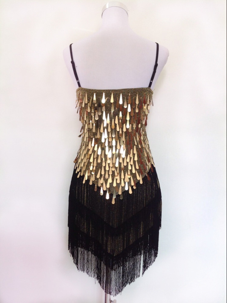 Shining-V-Neck-Stage-Clothing--Costume-Latin-Dance-Dresses-Women39s-Art-Deco-1920s-Gatsby-Tassel-Fri-32485606058