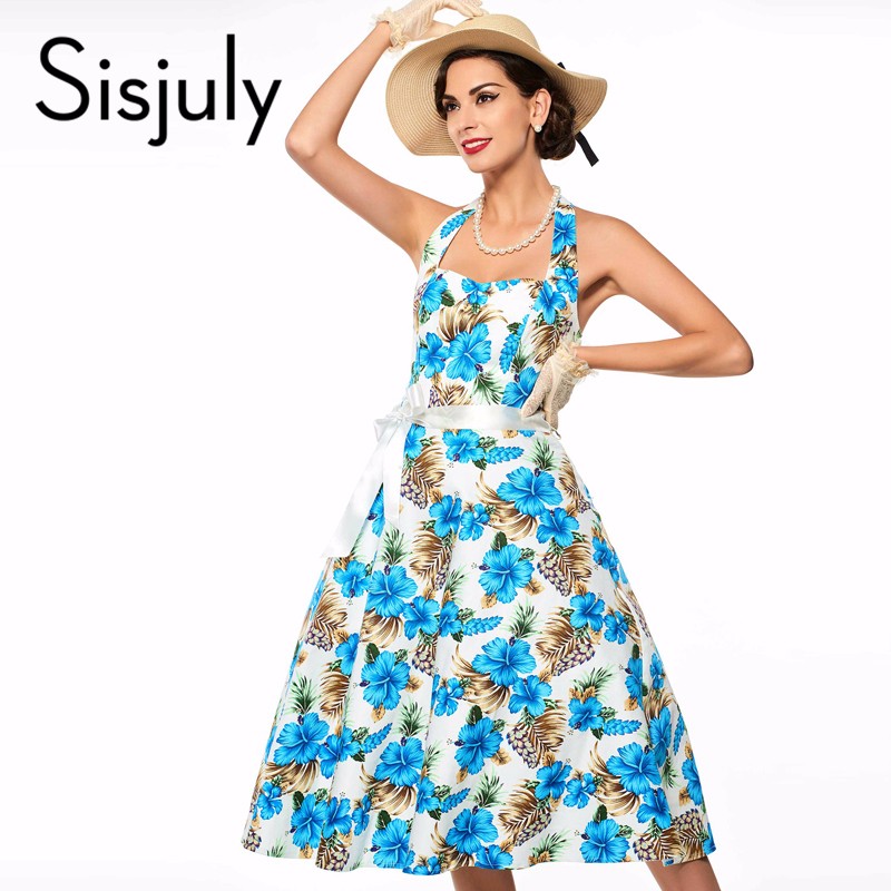 Sisjuly-Vintage-dress-Women-Floral-Print-2017-Spring-Summer-Little-Party-1950s-Dress-Floral-female-e-32616559334