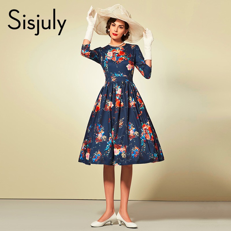 Sisjuly-casual-dress-2017-hot-sale-blue-spring-dress-vintage-retro-print-floral-dress-female-three-q-32639869492