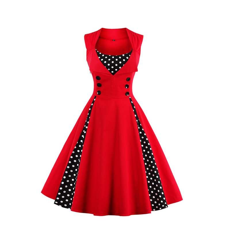 Sisjuly-vintage-dress-2017-spring-summer-women-red-polka-dots-patchwork-sleeveless-botton-1950s-fema-32760995550