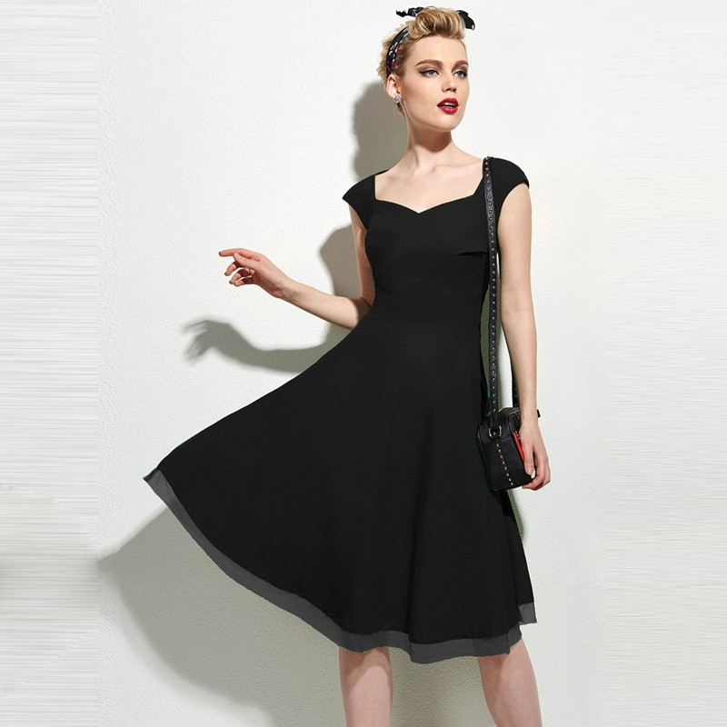 Sisjuly-vintage-dress-summer-black-sexy-retro-red-dress-v-neck-elegant-green-slim-short-sleeve-a-lin-32491817886