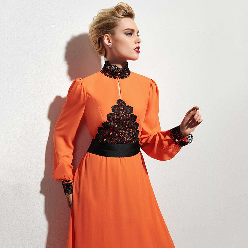 Sisjuly-women-maxi-dress-Spring-Orange-Sexy-hollow-lace-dress-Nightclub-style-fashion-stitching-fall-32798053257