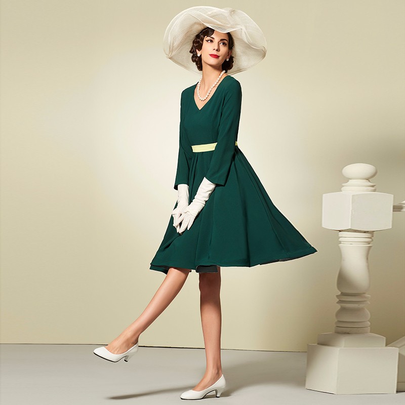 Sisjuly-women-party-dress-elegant-green-autumn-dress-long-sleeve-v-neck-style-women-dresses-fashion--32737747026