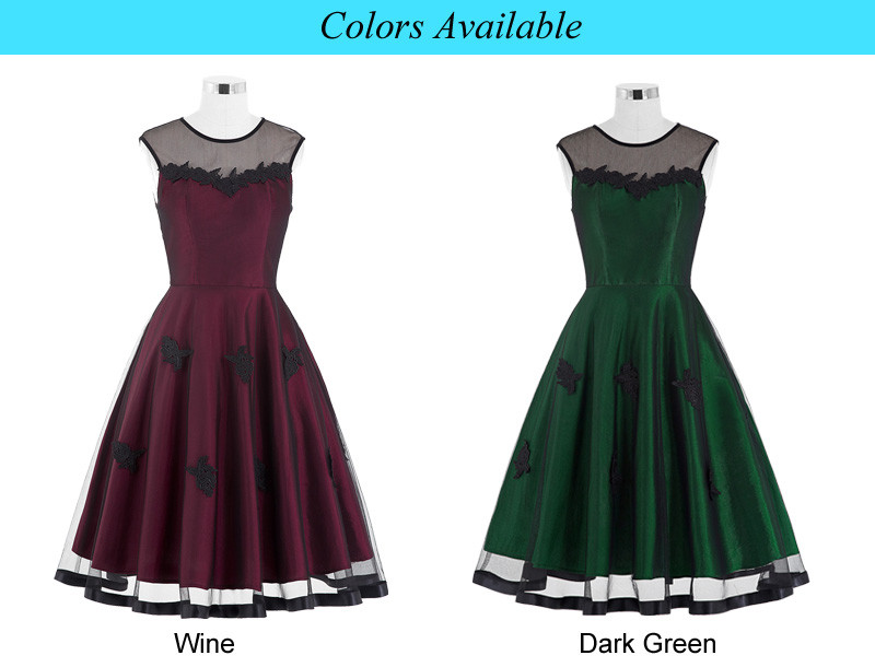 Sleeveless-Taffeta-50s-Summer-Dress-Women-Rockabilly-Lace-Vestidos-Round-Neck-Real-Picture-Red-Green-32721175541