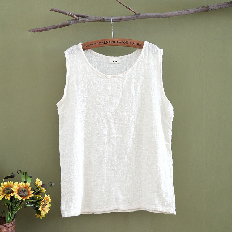 Solid-Sleeveless-Women-Tank-Top-Loose-Casual-O-neck-Summer-Tank-top-Women-Brand-Design-White-Yellow--32642237462