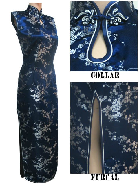 Special-Offer-Light-blue-Chinese-Women39s-Satin-Halter-Cheongsam-Long-Dress-Qipao-Mujeres-Vestido-Fl-32503764454