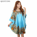 Special-Offer-Light-blue-Chinese-Women39s-Satin-Halter-Cheongsam-Long-Dress-Qipao-Mujeres-Vestido-Fl-32503764454