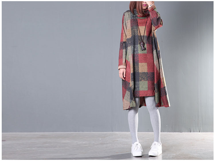 Spring-Autumn-Turtleneck-Women-Dress-Loose-Casual-Irregular-Wool-Dress-Plaid-Long-Sleeve-Vintage-Dre-32536134866