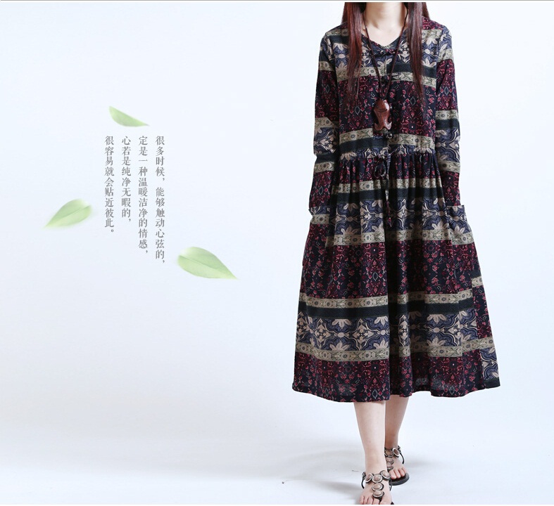 Spring-Autumn-Women-long-dress-Ladies-Vintage-LITERATURE-loose-Cotton-Linen-plus-size-2018-Vestidos--32447251870