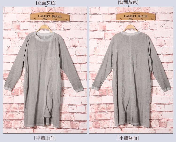 Spring-Autumn-new-cotton-linen-dress-for-female--Women-long-sleeve-do-old-casual-dresses-66021-32715170570