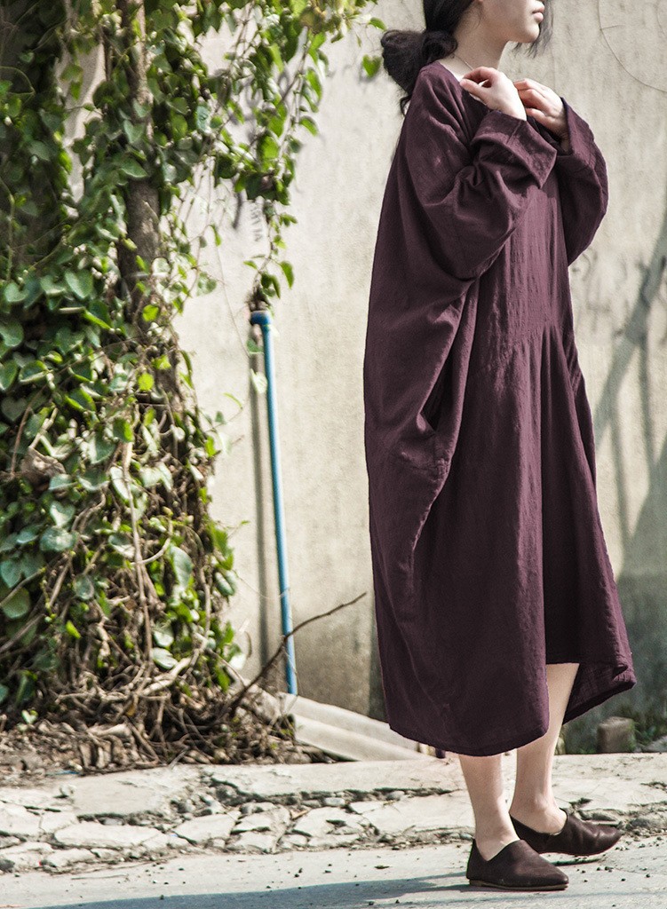 Spring-Dress-Plus-Size-Clothing-Loose-Women-Dress-Linen-Irregular-Cotton-Dress-Solid-Long-Sleeve-O-N-32785108602