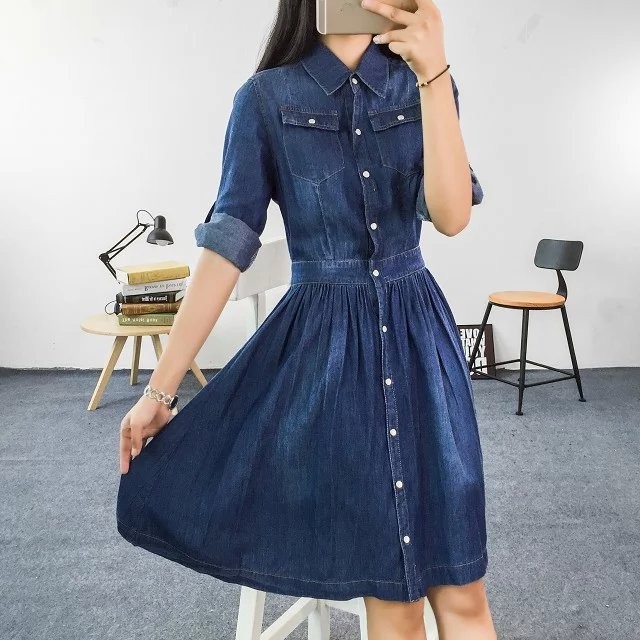 Spring-and-Autumn-New-Style-Women-Fashion-Plus-Size-Dress-Female-Elegant-Casual-Quality-Jeans-Vestid-32616027379