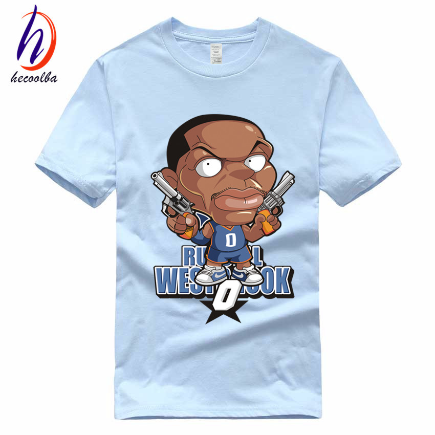 Star-Russel-Westbrook-Cartoon-Funny-T-shirt-Men39s-2017-Fashion-Cotton-T-shirt-Men-Short-Sleeve-O-Ne-32667610316