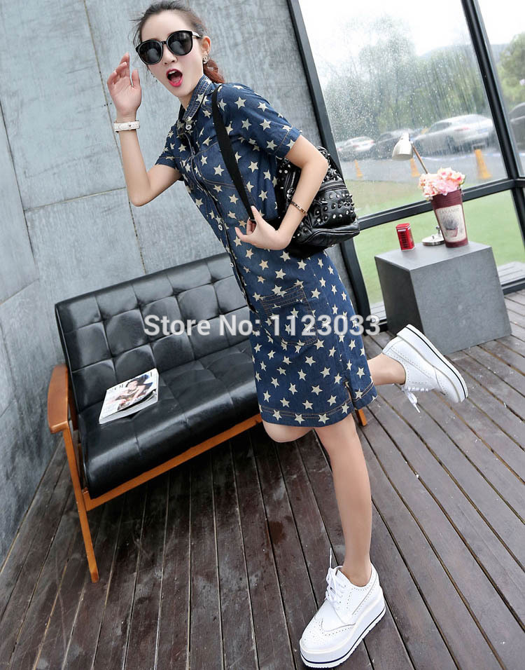 Stars-Pattern-Vestidos-Summer-Dress-2018-Loose-Vintage-Denim-Dress-Shirt-Women-Print-Jeans-Dresses-F-32640545231