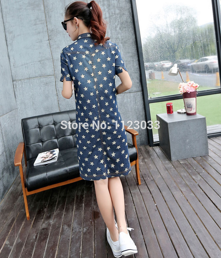 Stars-Pattern-Vestidos-Summer-Dress-2018-Loose-Vintage-Denim-Dress-Shirt-Women-Print-Jeans-Dresses-F-32640545231