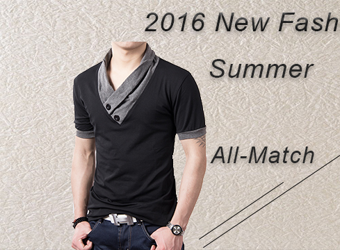 Summer-2016-Hot-Men-T-Shirt-Silver-Dragon-Tattoo-Collar-Short-Sleeve-Cotton-T-shirt-Men39s-Casual-Ge-32728492640