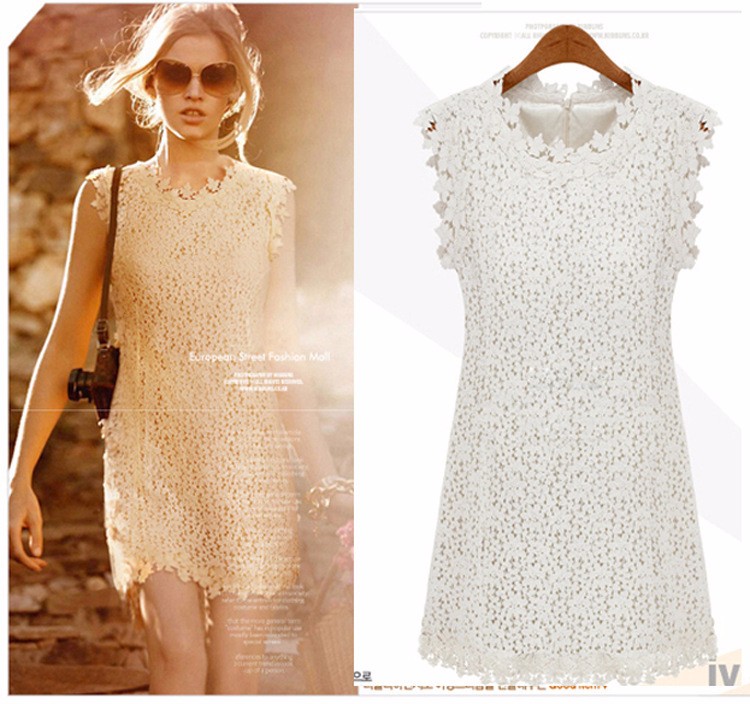 Summer-Dress-2016-Sexy-Women-Casual-Sleeveless-Short-Dress-Hollow-Out-Solid-White-Knee-Length-Lace-D-32679632982