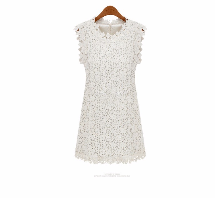 Summer-Dress-2016-Sexy-Women-Casual-Sleeveless-Short-Dress-Hollow-Out-Solid-White-Knee-Length-Lace-D-32679632982