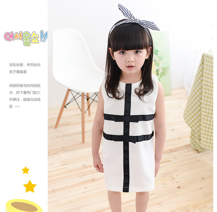 Summer-Girls-Clothing-Brand-Cute-Black-White-Patchwork-Kid-Girls-Dress-1-4-Years-Children-Baby-Girl--32507230578