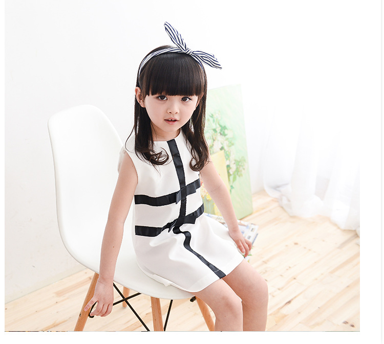 Summer-Girls-Clothing-Brand-Cute-Black-White-Patchwork-Kid-Girls-Dress-1-4-Years-Children-Baby-Girl--32507230578