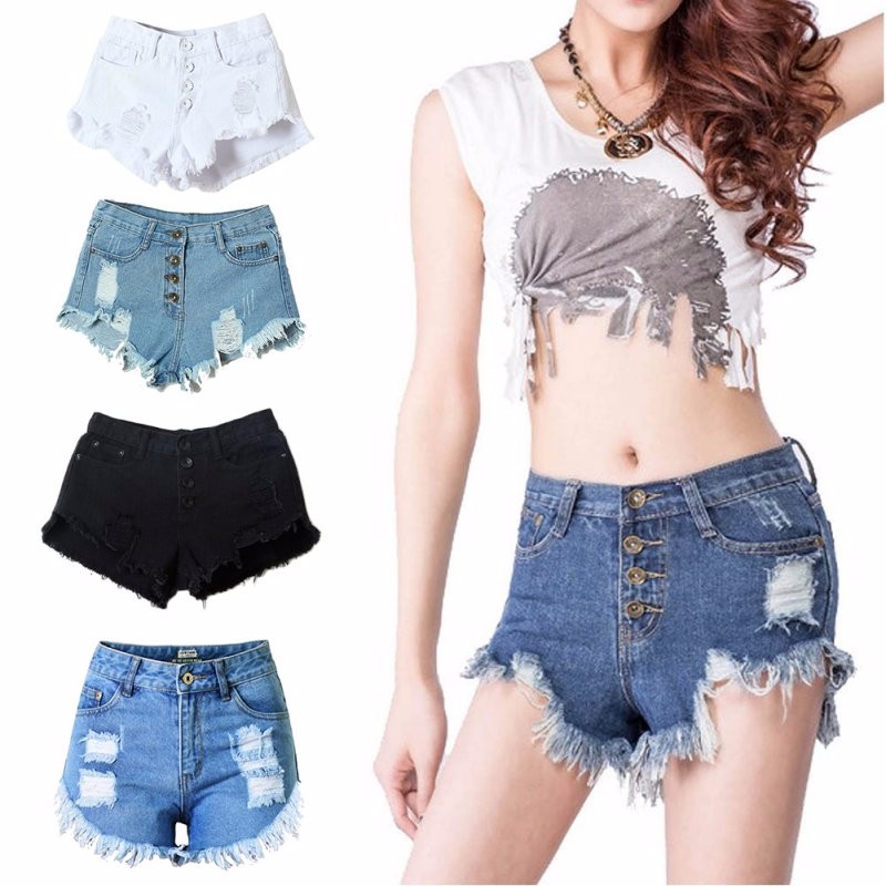 Summer-Sexy-Women39s-Irregular-High-Waisted-Shorts-Fashion-Slim-Fit-Denim-Jeans-Shorts-32697309918