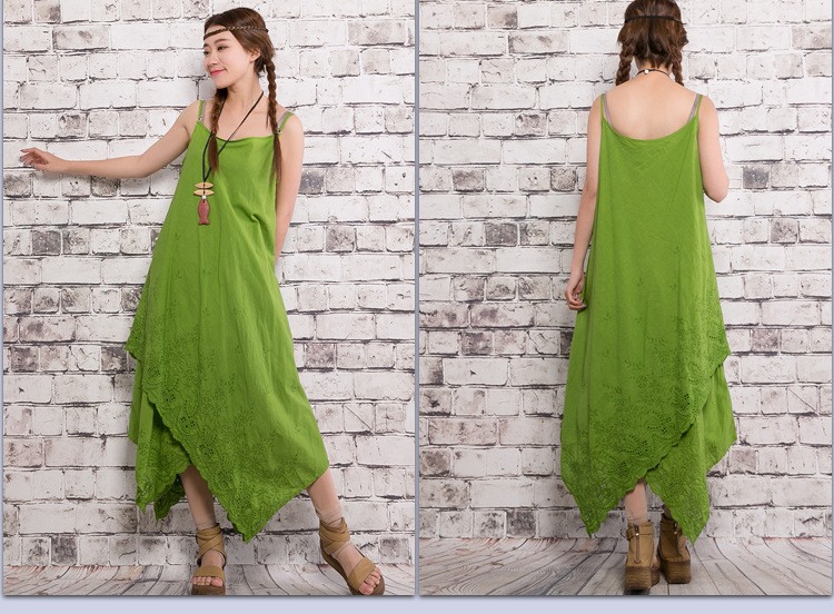 Summer-Women-Asymmetrical-Strap-Dress-Chinese-Style-Cotton-Linen-Embroidery-Vintage-Retro-Mori-Girl--32788311573