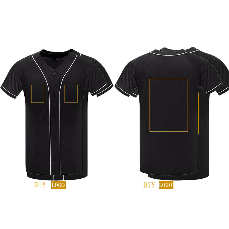 black baseball jersey custom